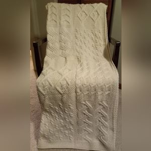 Kilronan Super Soft Merino Wool Throw (QVC Item #H218411, Classic Aran)